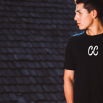 Man wearing a CommonCreatives "CC I Freelance" T-Shirt